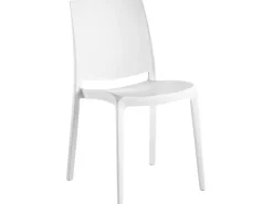 Stapelstuhl London aus Kunststoff u. Fiberglass Matt Weiss 83 cm x 43 cm x 55cm