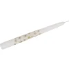 Steinhart Spitzkerze Glitzersterne 24 x 2,4 cm Weiß