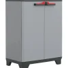 Sale Keter Stilo Kunststoffschrank niedrig Grau-Schwarz