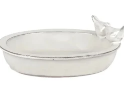 Best Sunny Garden Vogeltränke Oval 30 cm x 22 cm Cremeweiß