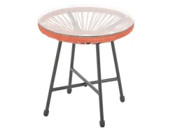 SVITA Bali Balkon Möbel Set Lounge Garnitur Relax Egg-Chair Flecht-Design Terracotta