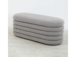 SVITA Blossom XL Hocker Mit Stauraum Sitzhocker Ottomane Pouf Teddyboucle