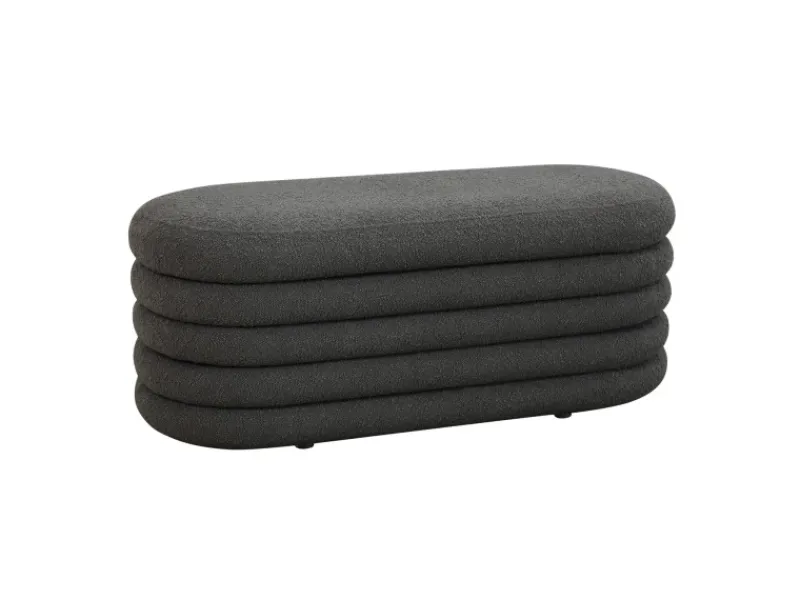 SVITA Blossom XL Hocker Mit Stauraum Sitzhocker Ottomane Pouf Teddyboucle