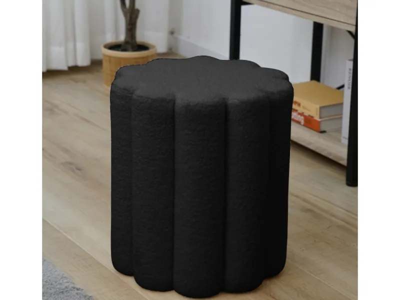 SVITA Dahlia Hocker Pouf Teddyboucle Modern