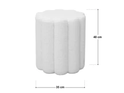 SVITA Dahlia Hocker Pouf Teddyboucle Modern