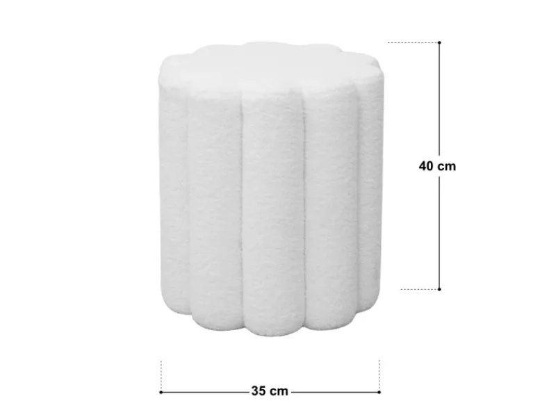 SVITA Dahlia Hocker Pouf Teddyboucle Modern