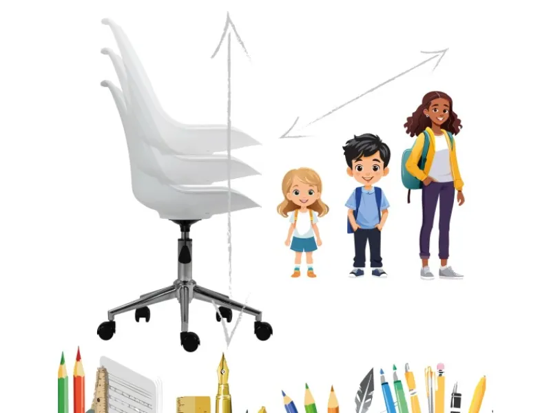 SVITA Eddy Kinderschreibtischstuhl Schreibtischstuhl Kinder Drehstuhl Höhenverstellbar