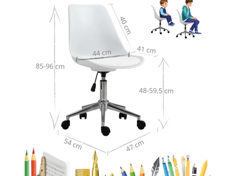 SVITA Eddy Kinderschreibtischstuhl Schreibtischstuhl Kinder Drehstuhl Höhenverstellbar