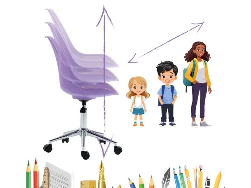 SVITA Eddy Kinderschreibtischstuhl Schreibtischstuhl Kinder Drehstuhl Höhenverstellbar