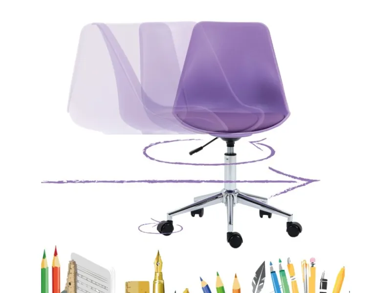 SVITA Eddy Kinderschreibtischstuhl Schreibtischstuhl Kinder Drehstuhl Höhenverstellbar