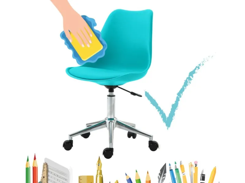 SVITA Eddy Kinderschreibtischstuhl Schreibtischstuhl Kinder Drehstuhl Höhenverstellbar Türkis
