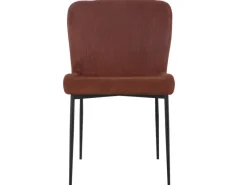 Outlet SVITA Freddie Esszimmerstuhl 2er Set Cordbezug Polsterstuhl Esszimmer Küchenstuhl Bequem Metallbeine Braun