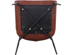 Outlet SVITA Freddie Esszimmerstuhl 2er Set Cordbezug Polsterstuhl Esszimmer Küchenstuhl Bequem Metallbeine Braun