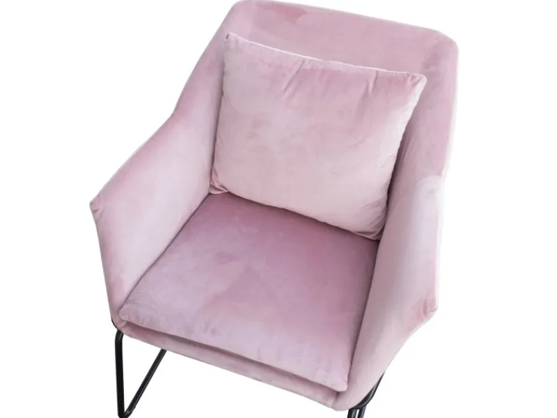 SVITA Josie Loungesessel Gepolstert Mit Armlehne Metallgestell Samtbezug