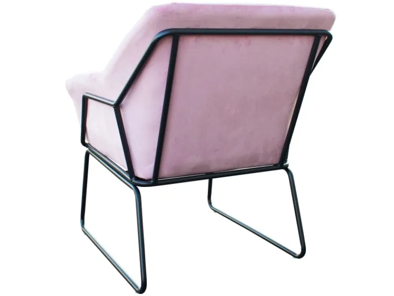 SVITA Josie Loungesessel Gepolstert Mit Armlehne Metallgestell Samtbezug