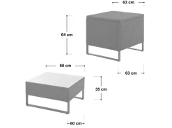 Sale SVITA Kansas Rattanlounge Gartenmöbel Set Gartensofa Polyrattan Grau