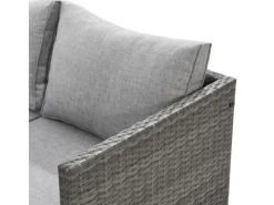 Sale SVITA Kansas Rattanlounge Gartenmöbel Set Gartensofa Polyrattan Grau