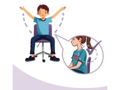 New SVITA Linus Schreibtischstuhl Kinder Drehstuhl Stoffbezug Lila