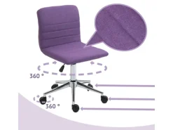 New SVITA Linus Schreibtischstuhl Kinder Drehstuhl Stoffbezug Lila