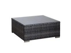 Online SVITA Lugano Polyrattan Lounge Gartenmöbel Set Gartenlounge Gartensofa Grau