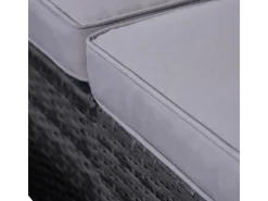 Online SVITA Lugano Polyrattan Lounge Gartenmöbel Set Gartenlounge Gartensofa Grau