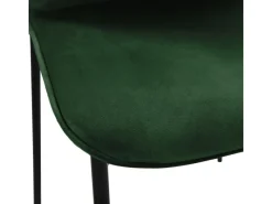 Outlet SVITA Mary 2er Set Esszimmerstuhl Polsterstuhl Ohne Armlehnen Samt Dunkelgrün/Schwarz