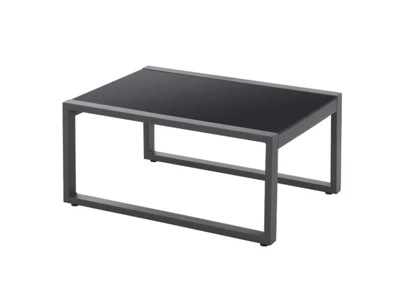 Best SVITA Maui Gartenmöbel-Lounge-Set Mit Dach Outdoor-Sofa Strandkorb-Sonneninsel Stahl Grau