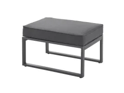 Best SVITA Maui Gartenmöbel-Lounge-Set Mit Dach Outdoor-Sofa Strandkorb-Sonneninsel Stahl Grau