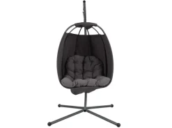 SVITA Nelly Hängesessel Mit Gestell Klappbar Hängekorb Dunkel