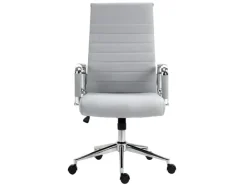 Hot SVITA Office Comfort Bürostuhl Schreibtischstuhl Drehstuhl Hohe Rückenlehne Stoff Hellgrau