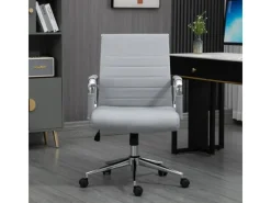 New SVITA Office Comfort Bürostuhl Schreibtischstuhl Drehstuhl Niedrige Rückenlehne Stoff Hellgrau