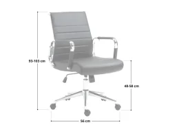 New SVITA Office Comfort Bürostuhl Schreibtischstuhl Drehstuhl Niedrige Rückenlehne Stoff Hellgrau