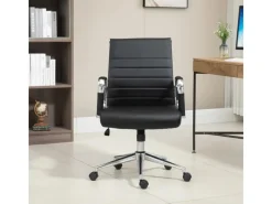 SVITA Office Comfort Bürostuhl Schreibtischstuhl Drehstuhl Niedrige Rückenlehne Kunstleder