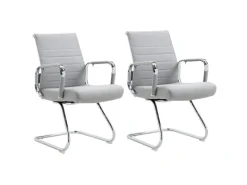 SVITA Office Comfort 2er Set Besucherstuhl Freischwinger Mit Armlehne LB Stoff