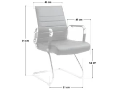 SVITA Office Comfort 2er Set Besucherstuhl Freischwinger Mit Armlehne LB Stoff