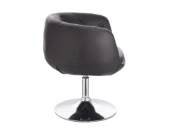 SVITA Panama Retro Loungestuhl Polsterstuhl Cocktailsessel Tellerfuß Metall Kunstleder