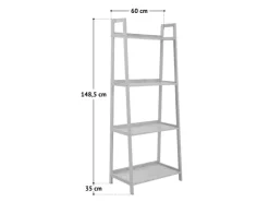 Online SVITA Raja Bücherregal Bambusregal Aufbewahrungsregal 4 Ebenen Wohnzimmer Flur Natur