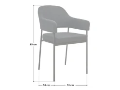 Outlet SVITA Scarlett 2er Set Esszimmerstühle Armlehnstuhl Polsterstuhl Stoff Braun