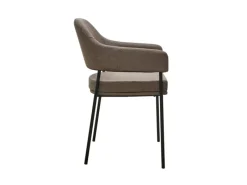 Outlet SVITA Scarlett 2er Set Esszimmerstühle Armlehnstuhl Polsterstuhl Stoff Braun