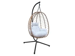 Clearance SVITA Shelly Hängesessel Mit Gestell Hängestuhl Hängesitz Hängekorb Natur