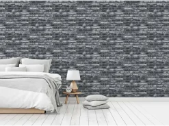 Tadessi Tapete Steinoptik Eliano M1 No 183 Vliestapete Grau Schwarz Steintapete