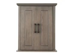 Sale Teamson Home Badezimmer Wand Medizinschrank aus Holz Doppeltüren Salzeiche