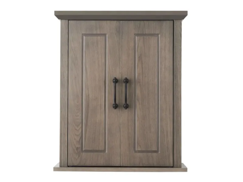 Sale Teamson Home Badezimmer Wand Medizinschrank aus Holz Doppeltüren Salzeiche