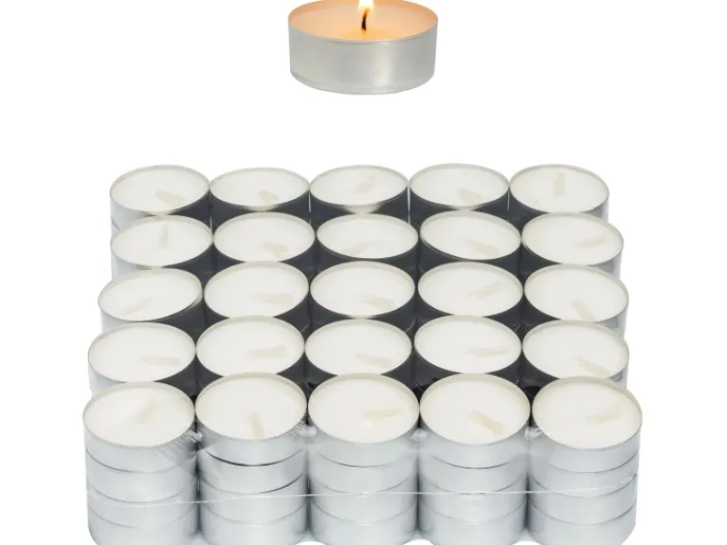 Teelichter 100 Stück Weiß