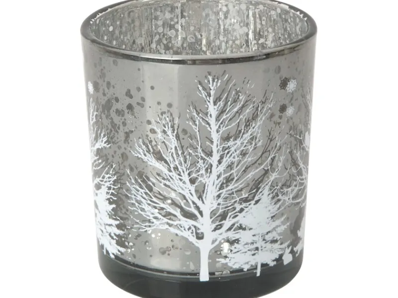 Teelicht-Glas Baum Ø 7 cm x 8 cm 3-fach sortiert