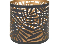 Teelichthalter Dark Wonder Ø 13 cm x 12 cm Schwarz-Gold