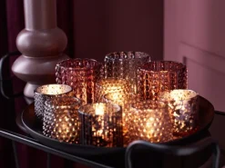 Teelichthalter Midnight Mystery Glas 7 cm x Ø 7 cm