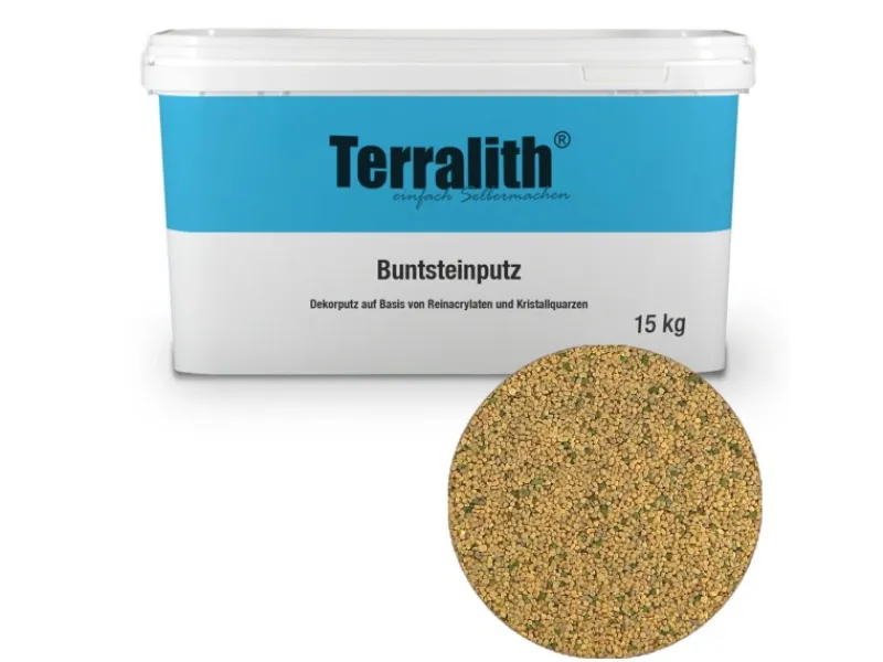 Hot Terralith Buntsteinputz Mosaikputz 2mm -15 kg- BSP15 Gelb Grün