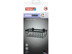 Outlet Tesa Moon Black Duschkorb Matt inkl. Klebelösung Schwarz