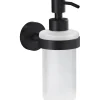 Tesa Moon Black Seifenspender Schwarz Matt Satiniertes Glas inkl. Klebelösung